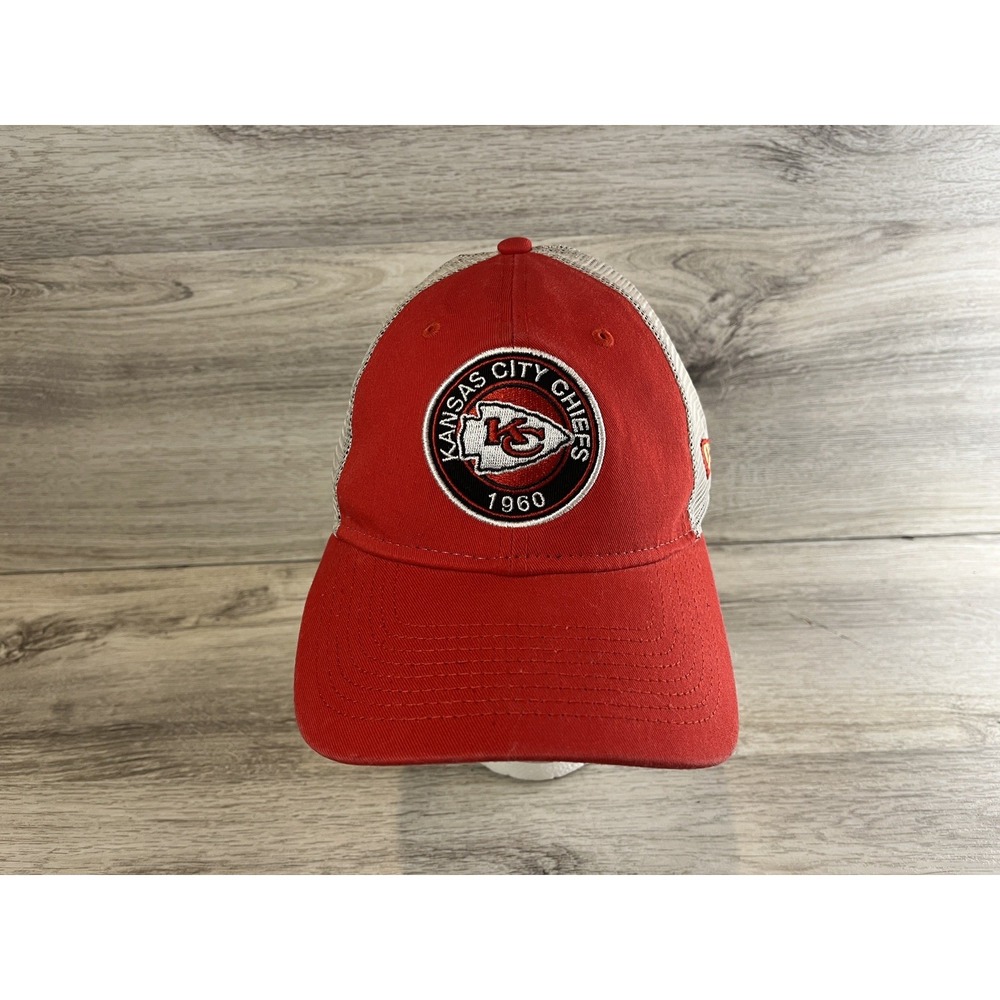 New Era 9TWENTY Kansas City Chiefs 1969 Patch Trucker Hat Cap Red Snapback